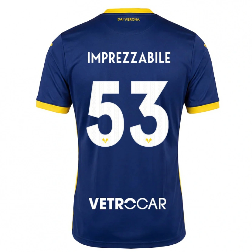 Danxen Enfant Maillot Francesca Imprezzabile #53 Bleu Roi Jaune Blanc Tenues Domicile 2026/27 T-Shirt