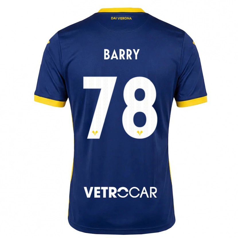 Danxen Enfant Maillot Oumar Barry #78 Bleu Roi Jaune Blanc Tenues Domicile 2026/27 T-Shirt