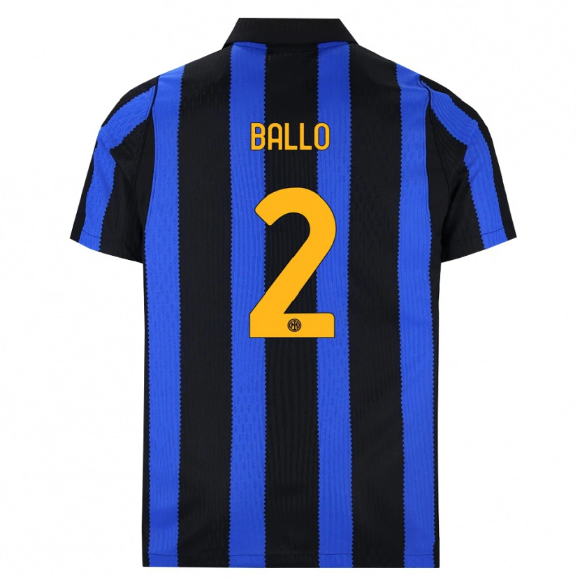 Danxen Enfant Maillot Lamine Ballo #2 Noir Bleu Jaune Tenues Domicile 2026/27 T-Shirt