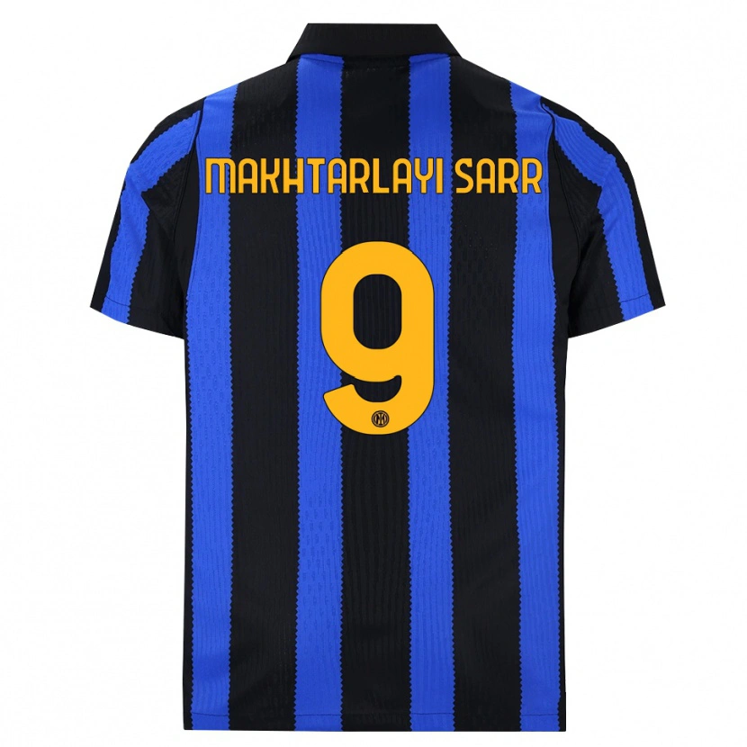 Danxen Enfant Maillot Amadou Makhtarlayi Sarr #9 Noir Bleu Jaune Tenues Domicile 2026/27 T-Shirt