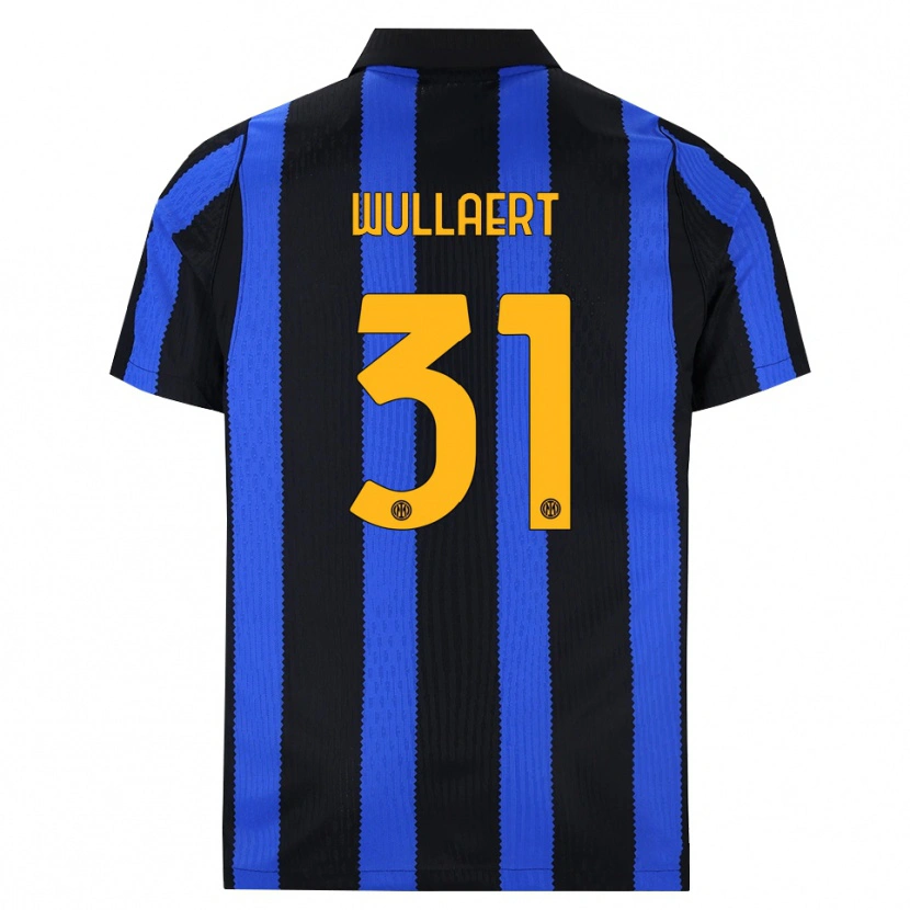 Danxen Enfant Maillot Tessa Wullaert #31 Noir Bleu Jaune Tenues Domicile 2026/27 T-Shirt