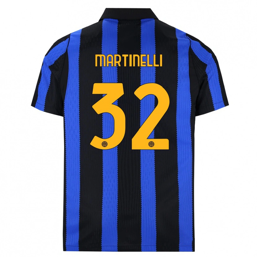Danxen Enfant Maillot Matilde Martinelli #32 Noir Bleu Jaune Tenues Domicile 2026/27 T-Shirt