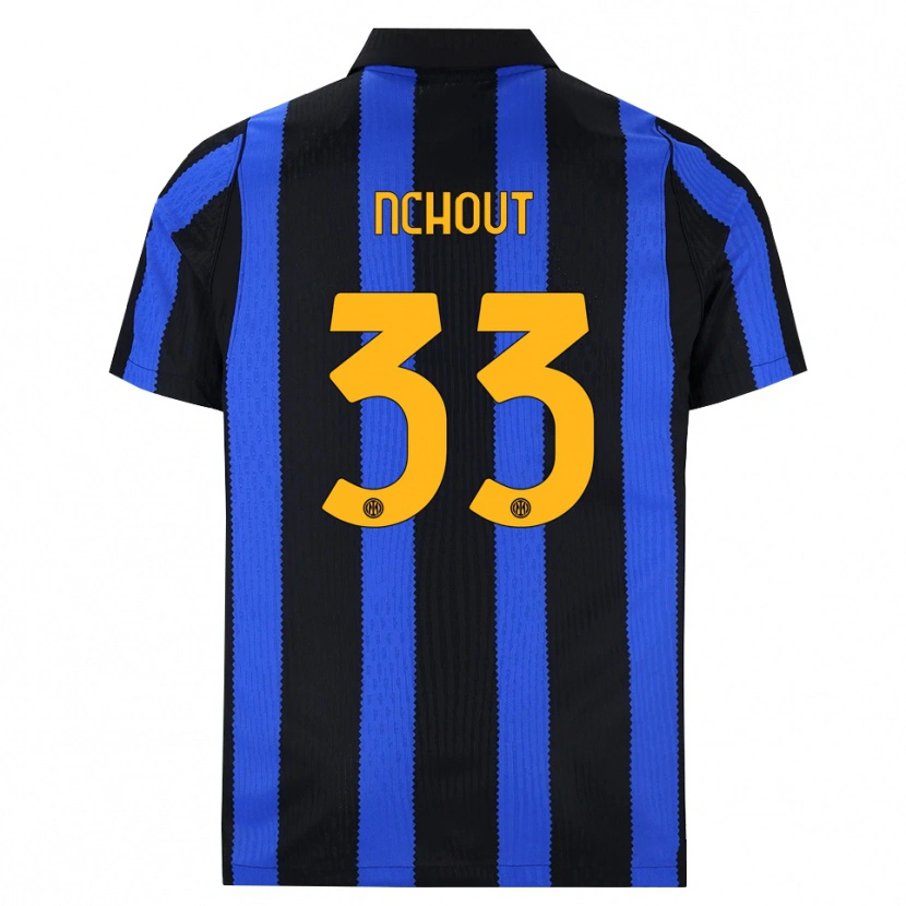Danxen Enfant Maillot Ajara Nchout #33 Noir Bleu Jaune Tenues Domicile 2026/27 T-Shirt