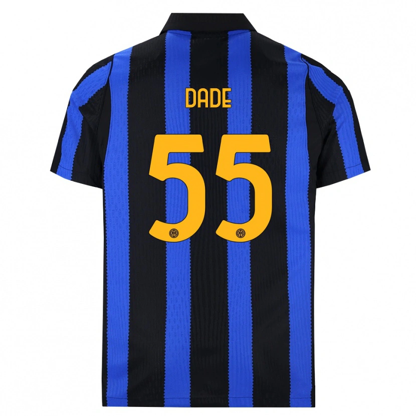 Danxen Enfant Maillot Emmanuel Dade #55 Noir Bleu Jaune Tenues Domicile 2026/27 T-Shirt