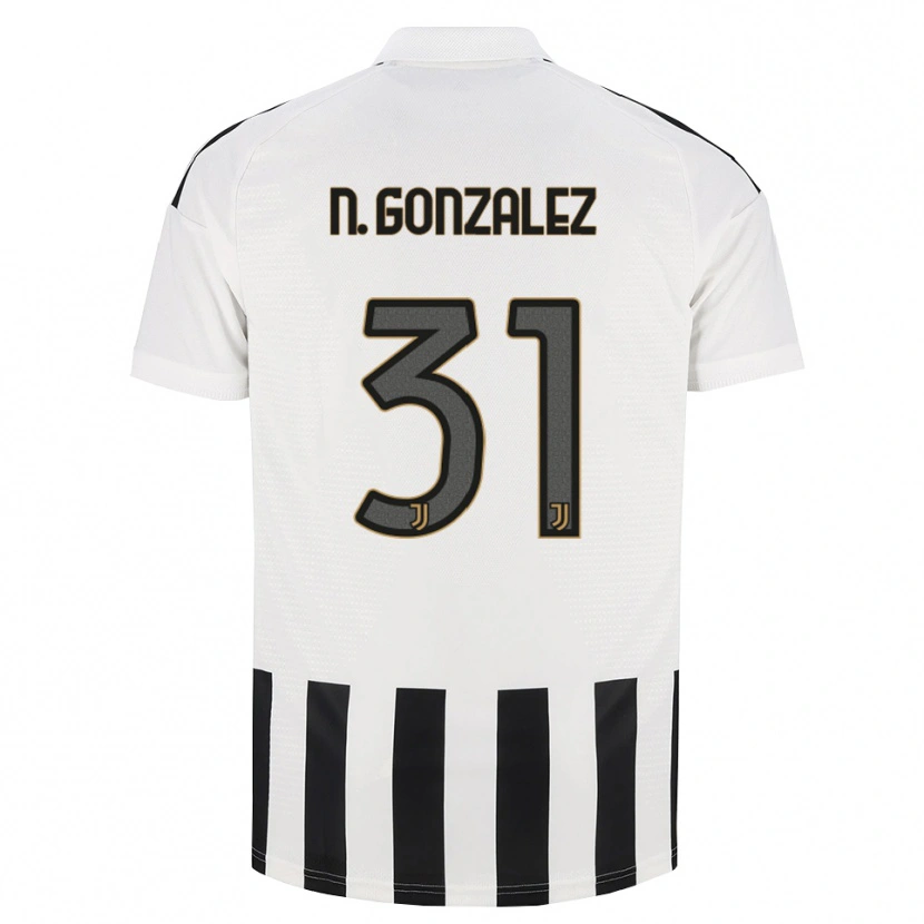 Danxen Enfant Maillot Nico González #31 Noir Blanc Marron Tenues Domicile 2026/27 T-Shirt