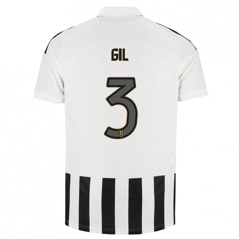 Danxen Enfant Maillot Javier Gil #3 Noir Blanc Marron Tenues Domicile 2026/27 T-Shirt