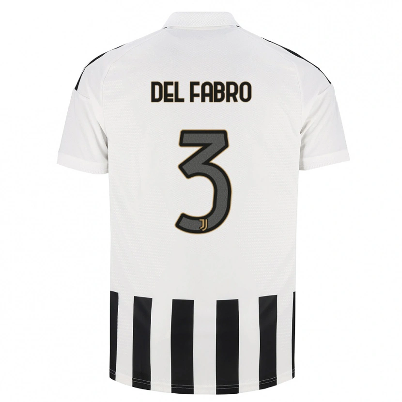 Danxen Enfant Maillot Jacopo Del Fabro #3 Noir Blanc Marron Tenues Domicile 2026/27 T-Shirt