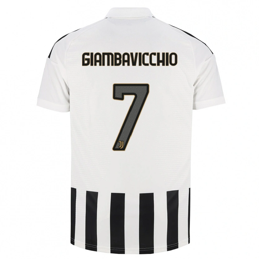 Danxen Enfant Maillot Franco Giambavicchio #7 Noir Blanc Marron Tenues Domicile 2026/27 T-Shirt