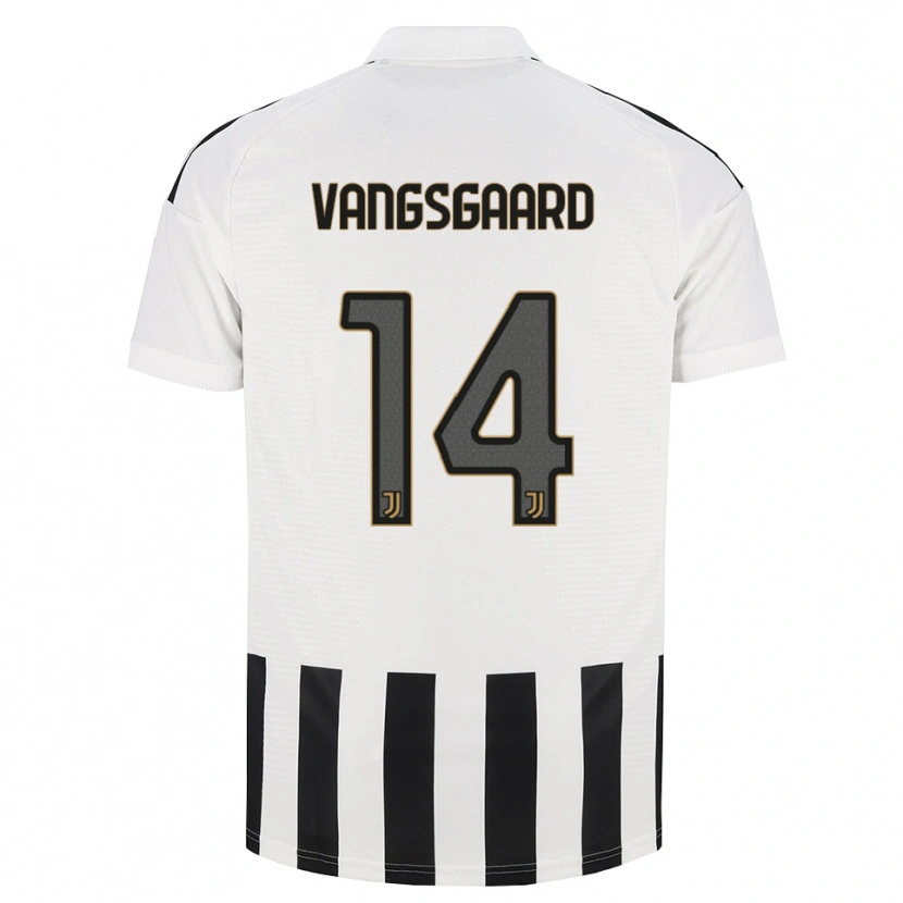 Danxen Enfant Maillot Amalie Jørgensen Vangsgaard #14 Noir Blanc Marron Tenues Domicile 2026/27 T-Shirt