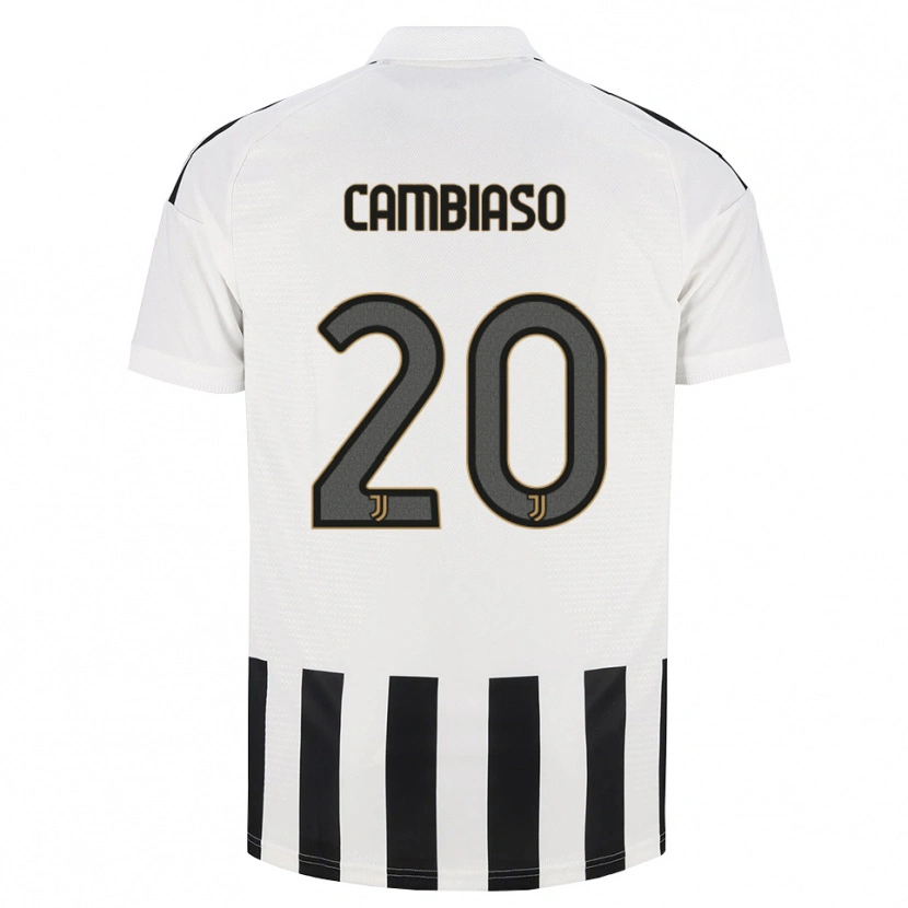 Danxen Enfant Maillot Andrea Cambiaso #20 Noir Blanc Marron Tenues Domicile 2026/27 T-Shirt