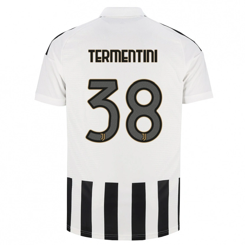 Danxen Enfant Maillot Giorgia Termentini #38 Noir Blanc Marron Tenues Domicile 2026/27 T-Shirt