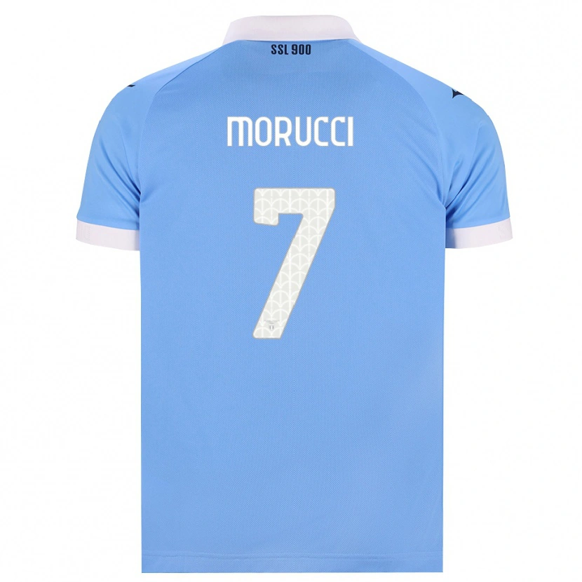 Danxen Enfant Maillot Alessandro Morucci #7 Bleu Ciel Noir Blanc Tenues Domicile 2026/27 T-Shirt