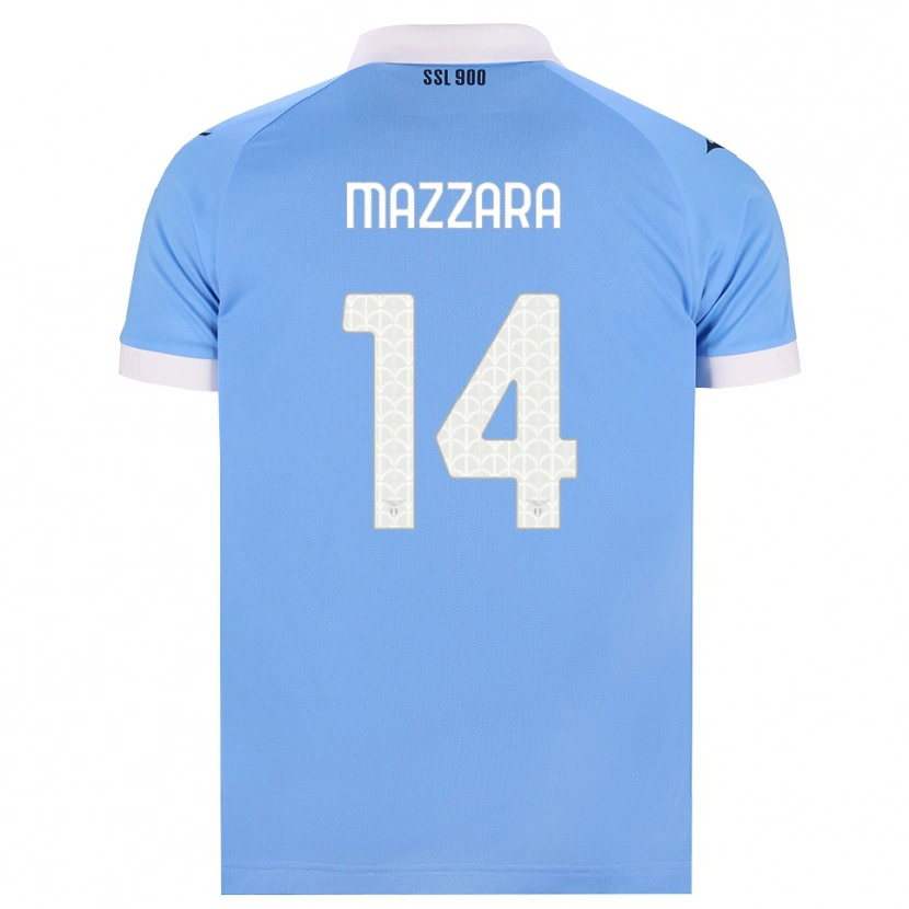 Danxen Enfant Maillot Matteo Mazzara #14 Bleu Ciel Noir Blanc Tenues Domicile 2026/27 T-Shirt