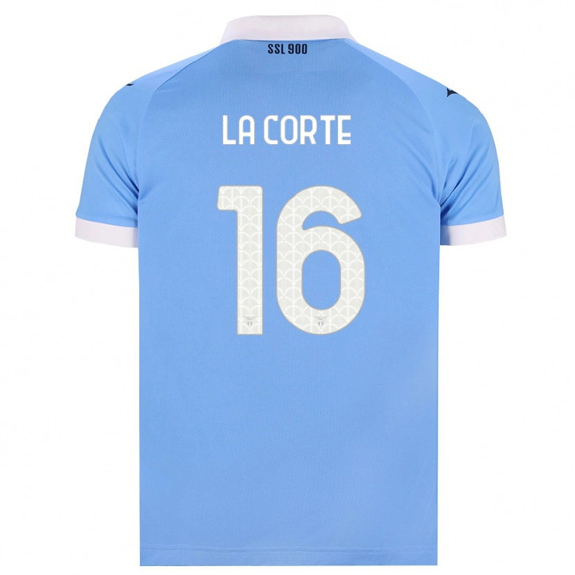 Danxen Enfant Maillot Pietro La Corte #16 Bleu Ciel Noir Blanc Tenues Domicile 2026/27 T-Shirt