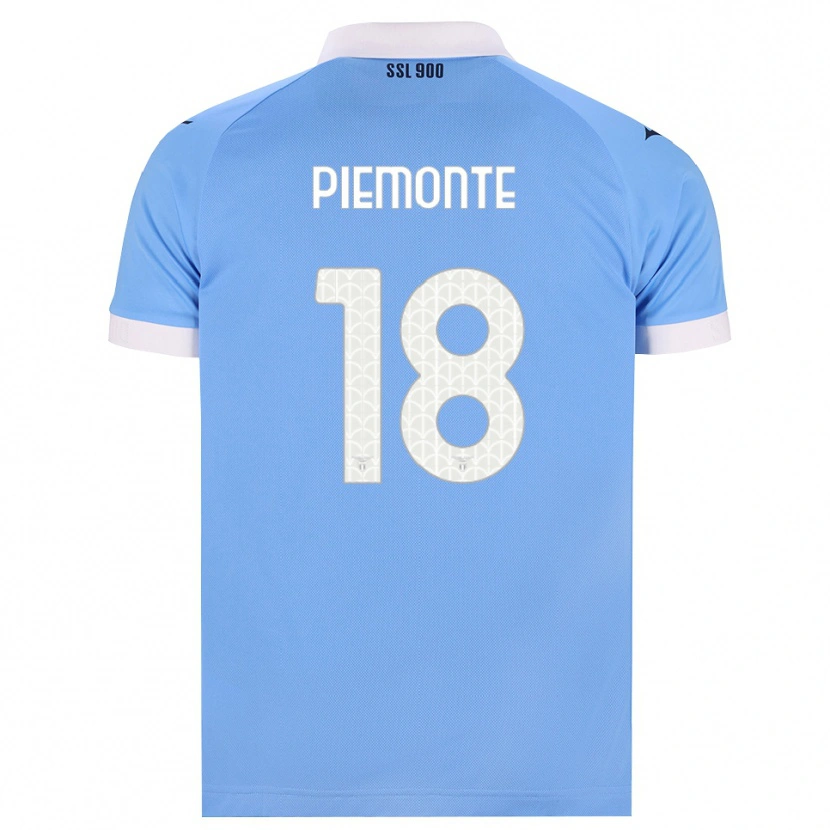 Danxen Enfant Maillot Martina Piemonte #18 Bleu Ciel Noir Blanc Tenues Domicile 2026/27 T-Shirt