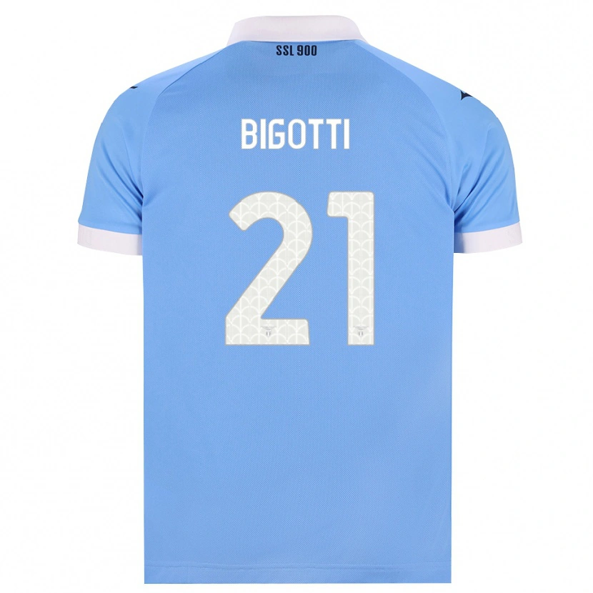Danxen Enfant Maillot Massimo Bigotti #21 Bleu Ciel Noir Blanc Tenues Domicile 2026/27 T-Shirt