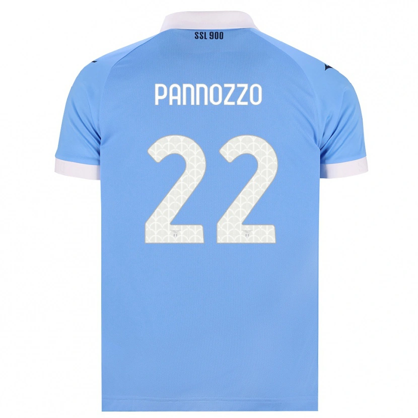 Danxen Enfant Maillot Nicolò Pannozzo #22 Bleu Ciel Noir Blanc Tenues Domicile 2026/27 T-Shirt