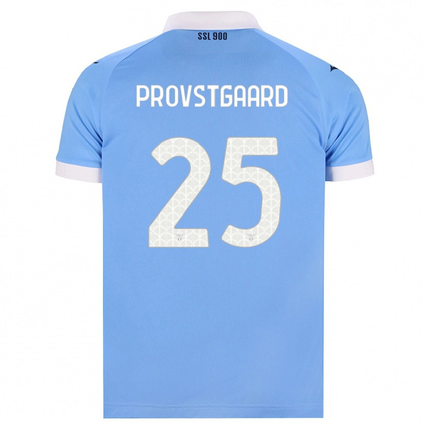 Danxen Enfant Maillot Oliver Provstgaard #25 Bleu Ciel Noir Blanc Tenues Domicile 2026/27 T-Shirt