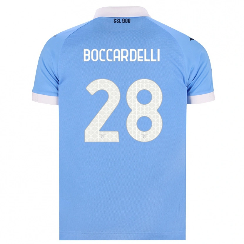 Danxen Enfant Maillot Tommaso Boccardelli #28 Bleu Ciel Noir Blanc Tenues Domicile 2026/27 T-Shirt