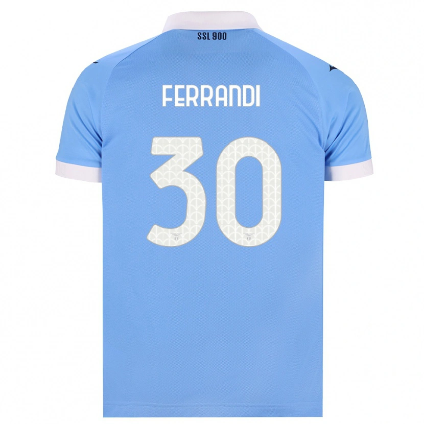 Danxen Enfant Maillot Giulia Ferrandi #30 Bleu Ciel Noir Blanc Tenues Domicile 2026/27 T-Shirt