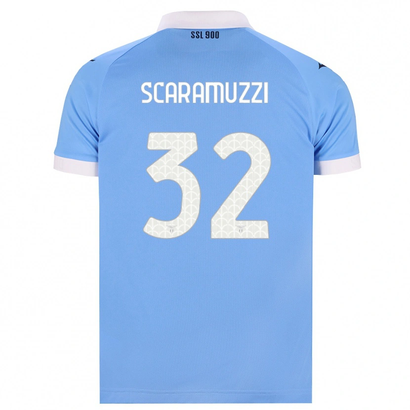 Danxen Enfant Maillot Chiara Scaramuzzi #32 Bleu Ciel Noir Blanc Tenues Domicile 2026/27 T-Shirt
