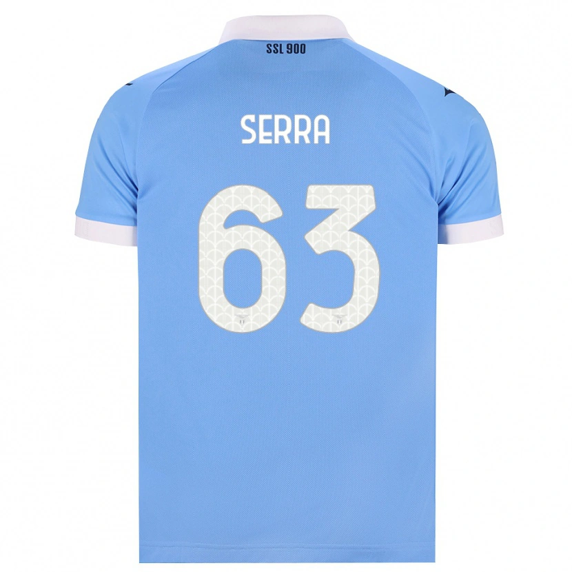 Danxen Enfant Maillot Federico Serra #63 Bleu Ciel Noir Blanc Tenues Domicile 2026/27 T-Shirt
