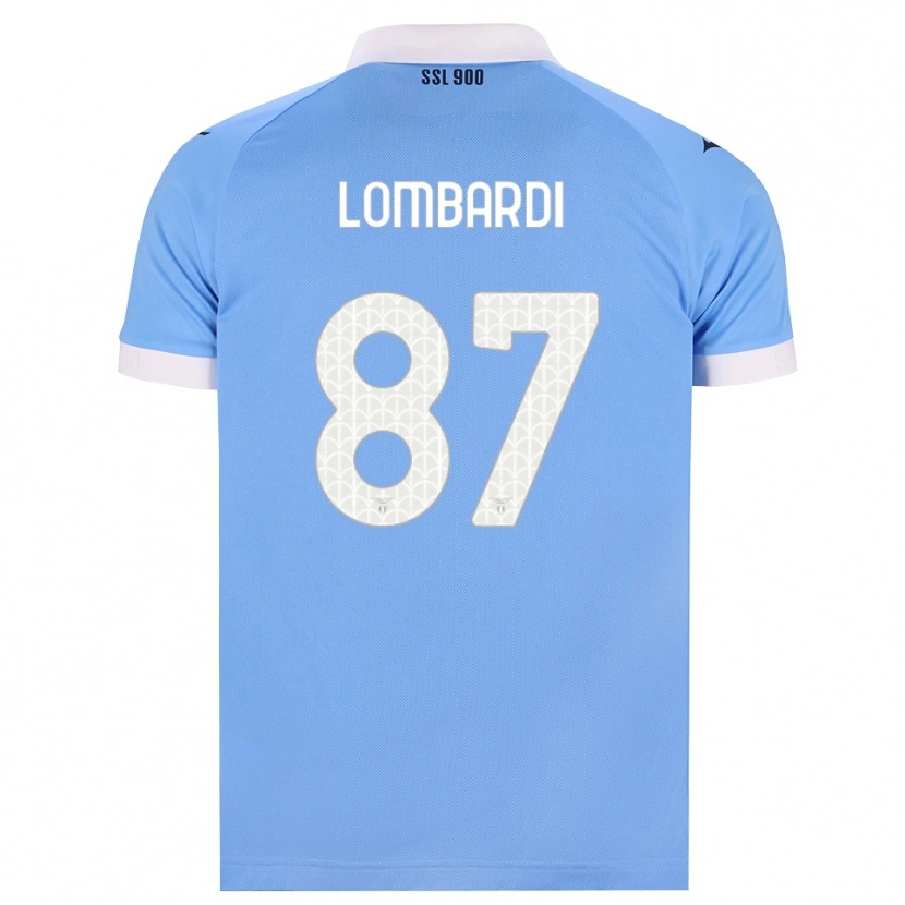 Danxen Enfant Maillot Cristiano Lombardi #87 Bleu Ciel Noir Blanc Tenues Domicile 2026/27 T-Shirt