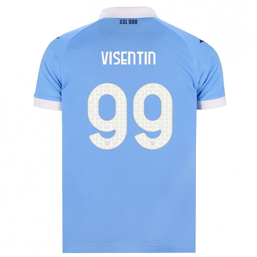 Danxen Enfant Maillot Noemi Visentin #99 Bleu Ciel Noir Blanc Tenues Domicile 2026/27 T-Shirt