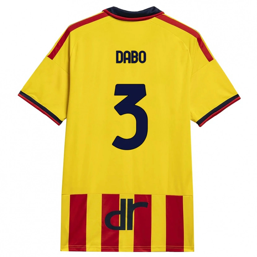 Danxen Enfant Maillot Ismael Dabo #3 Jaune Rouge Tenues Domicile 2026/27 T-Shirt