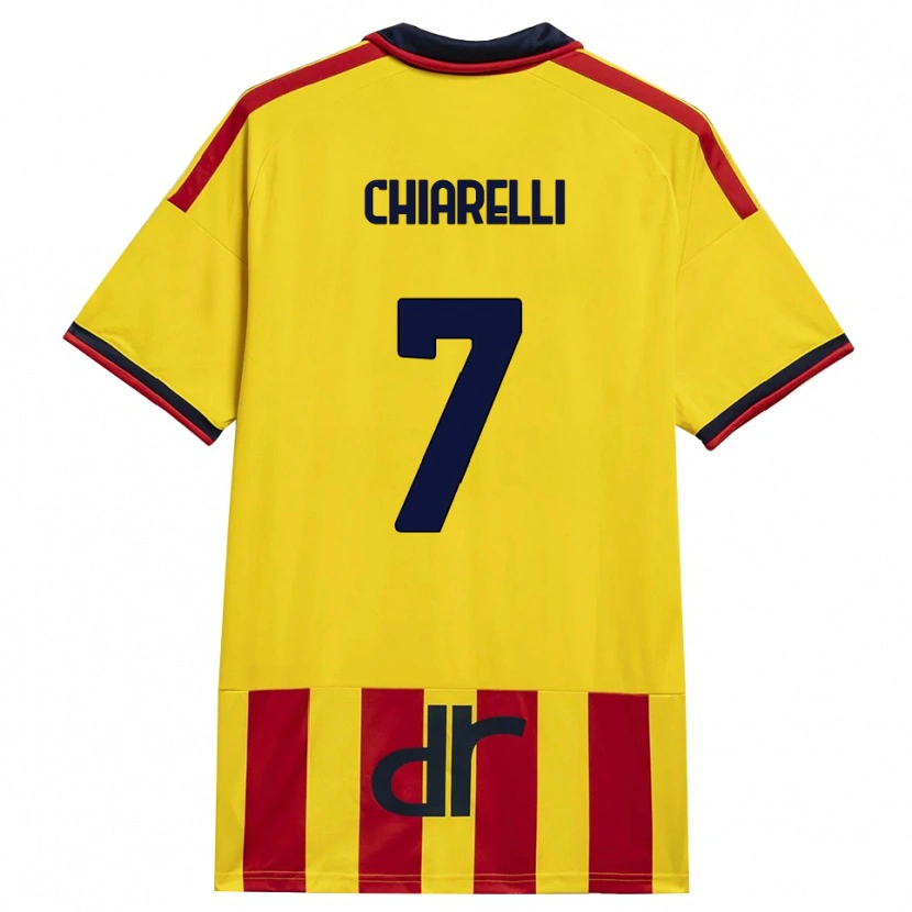 Danxen Enfant Maillot Donato Chiarelli #7 Jaune Rouge Tenues Domicile 2026/27 T-Shirt