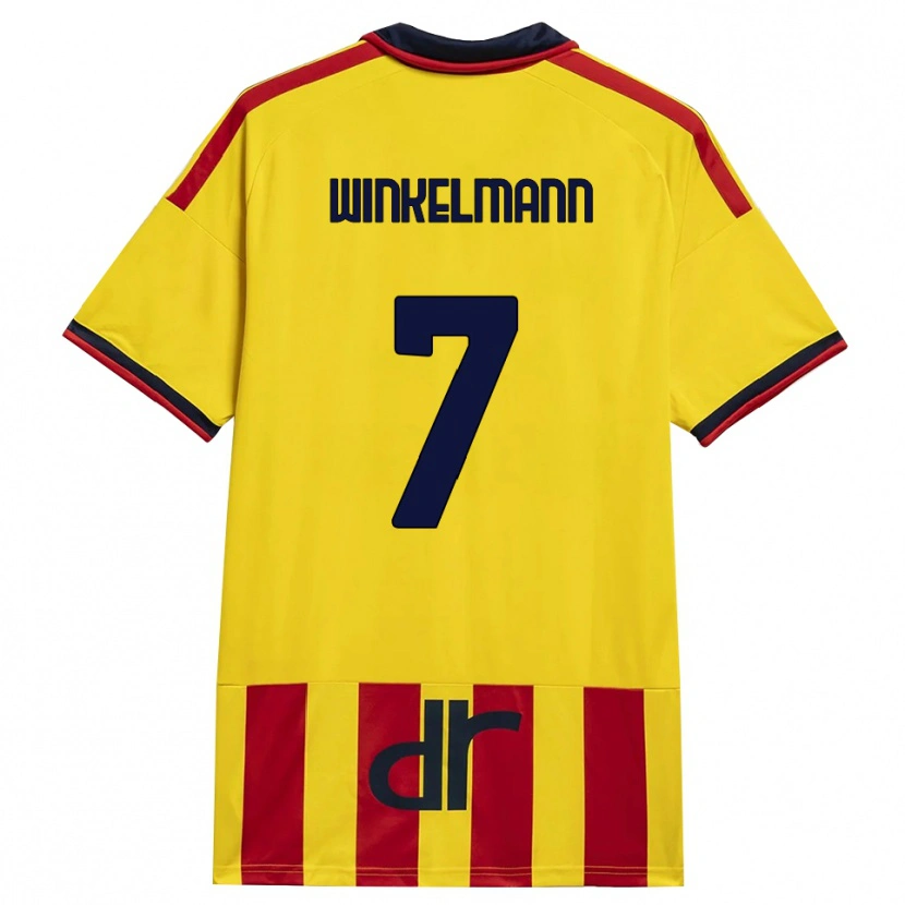 Danxen Enfant Maillot Till Winkelmann #7 Jaune Rouge Tenues Domicile 2026/27 T-Shirt
