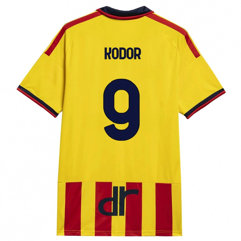Danxen Enfant Maillot Jason Kodor #9 Jaune Rouge Tenues Domicile 2026/27 T-Shirt