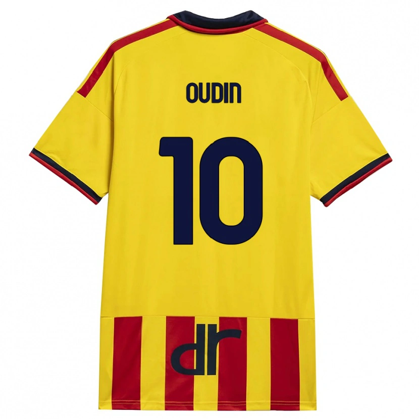 Danxen Enfant Maillot Rémi Oudin #10 Jaune Rouge Tenues Domicile 2026/27 T-Shirt