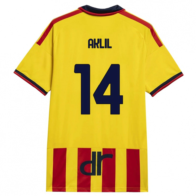Danxen Enfant Maillot Lino Aklil #14 Jaune Rouge Tenues Domicile 2026/27 T-Shirt