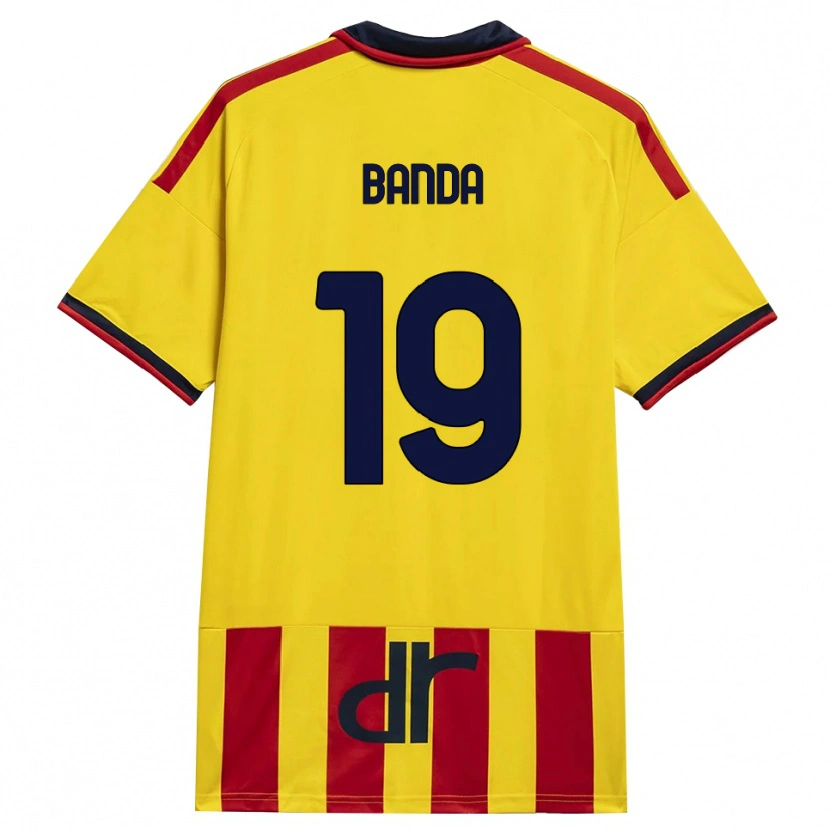 Danxen Enfant Maillot Lameck Banda #19 Jaune Rouge Tenues Domicile 2026/27 T-Shirt