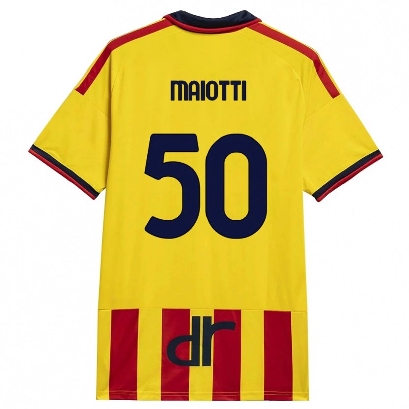 Danxen Enfant Maillot Sebastiano Maiotti #50 Jaune Rouge Tenues Domicile 2026/27 T-Shirt