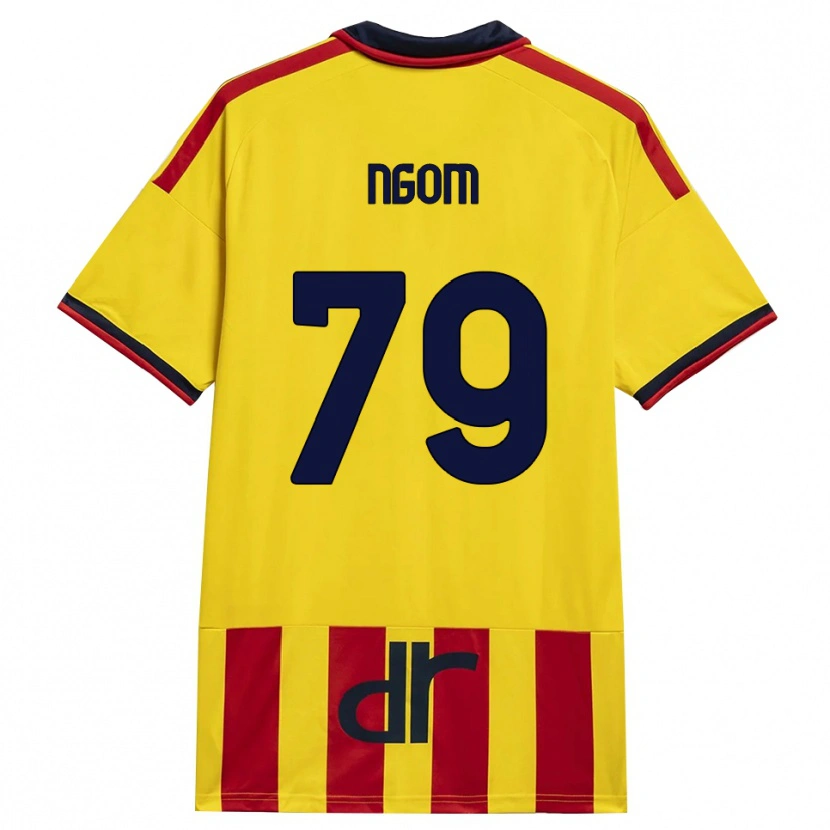 Danxen Enfant Maillot Oumar Ngom #79 Jaune Rouge Tenues Domicile 2026/27 T-Shirt
