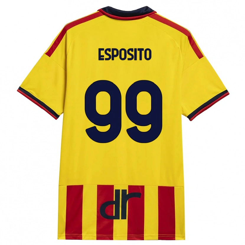 Danxen Enfant Maillot Pasquale Esposito #99 Jaune Rouge Tenues Domicile 2026/27 T-Shirt