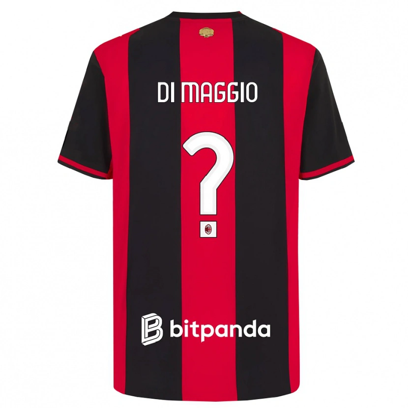 Danxen Enfant Maillot Simone Di Maggio #0 Rouge Noir Blanc Tenues Domicile 2026/27 T-Shirt