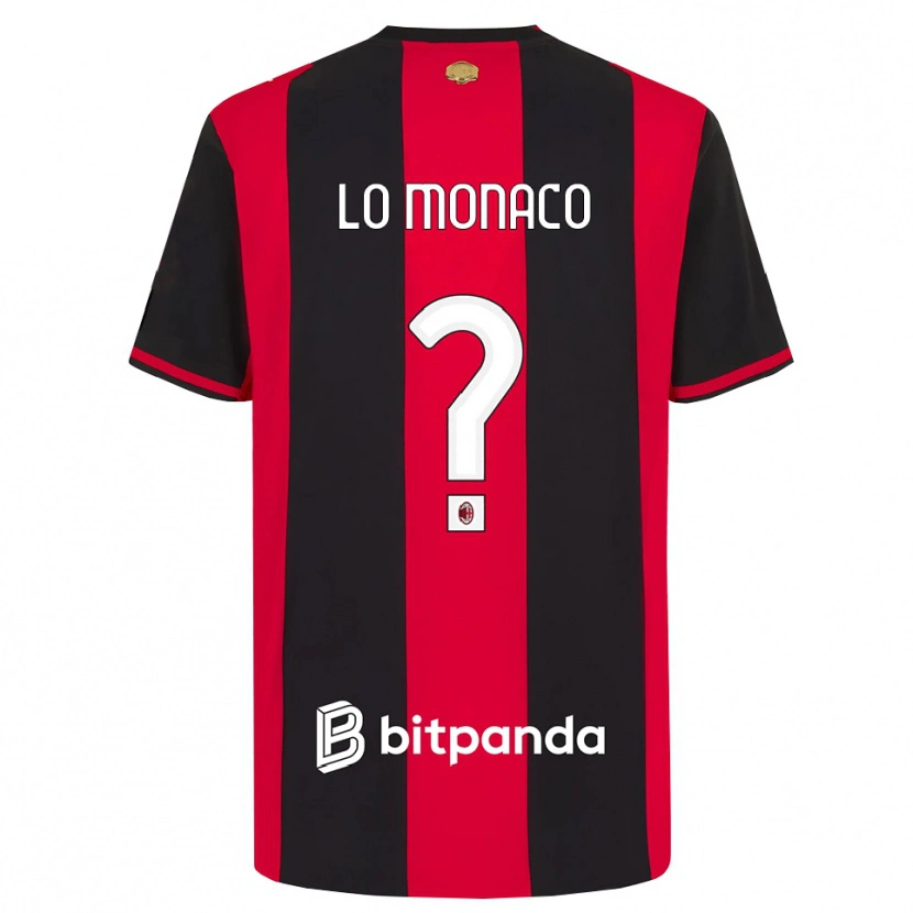 Danxen Enfant Maillot Kevin Lo Monaco #0 Rouge Noir Blanc Tenues Domicile 2026/27 T-Shirt