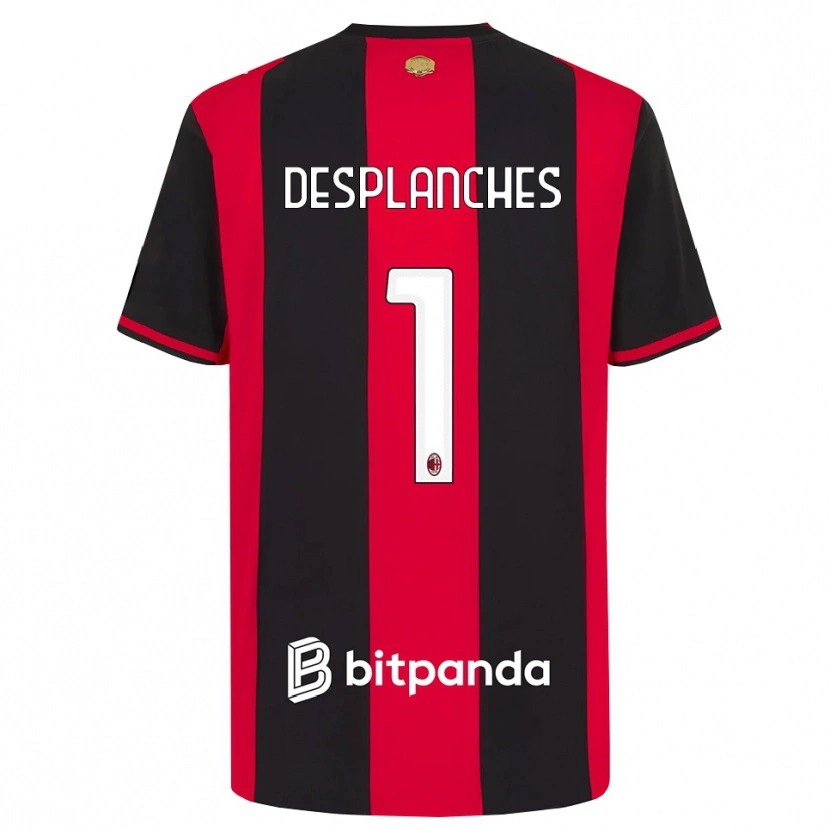 Danxen Enfant Maillot Sebastiano Desplanches #1 Rouge Noir Blanc Tenues Domicile 2026/27 T-Shirt