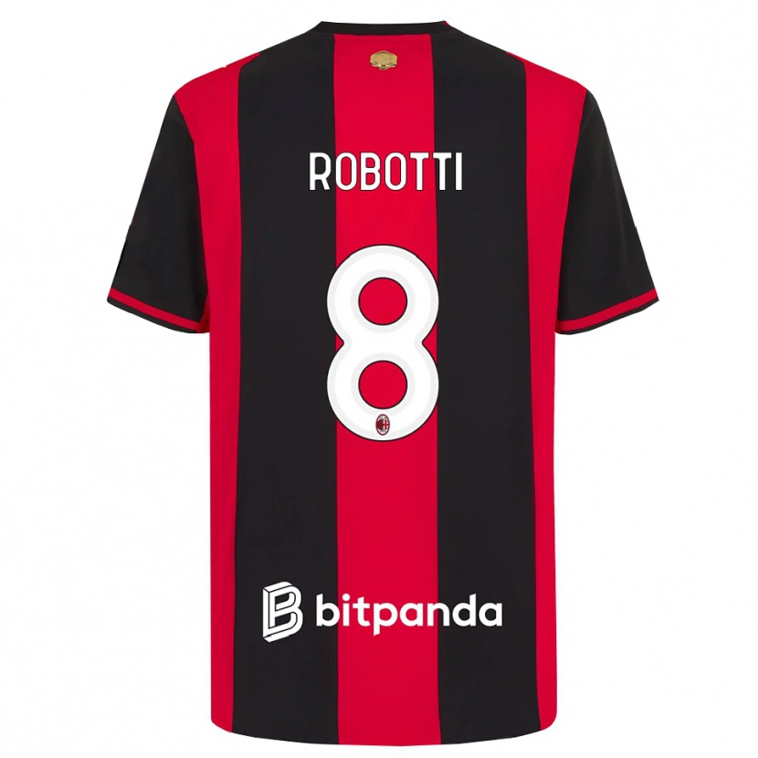 Danxen Enfant Maillot Giovanni Robotti #8 Rouge Noir Blanc Tenues Domicile 2026/27 T-Shirt