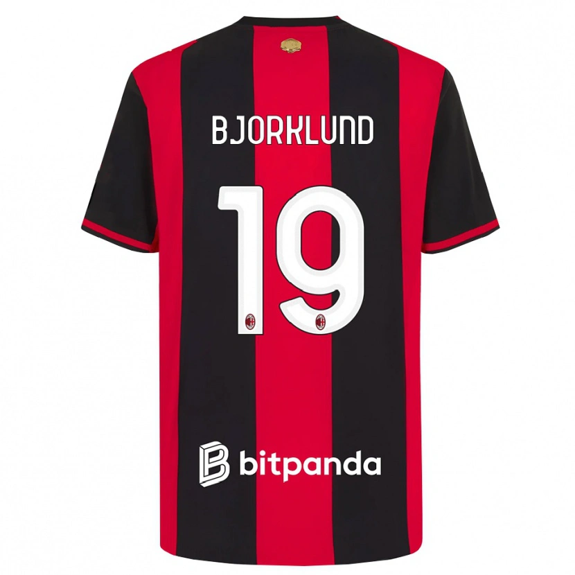 Danxen Enfant Maillot Lukas Bjorklund #19 Rouge Noir Blanc Tenues Domicile 2026/27 T-Shirt