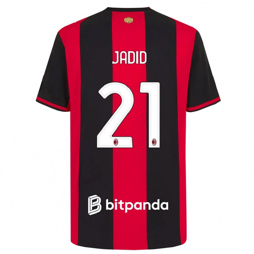 Danxen Enfant Maillot Akram Jadid #21 Rouge Noir Blanc Tenues Domicile 2026/27 T-Shirt