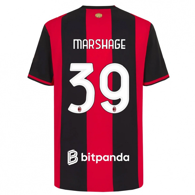 Danxen Enfant Maillot Wilgot Marshage #39 Rouge Noir Blanc Tenues Domicile 2026/27 T-Shirt