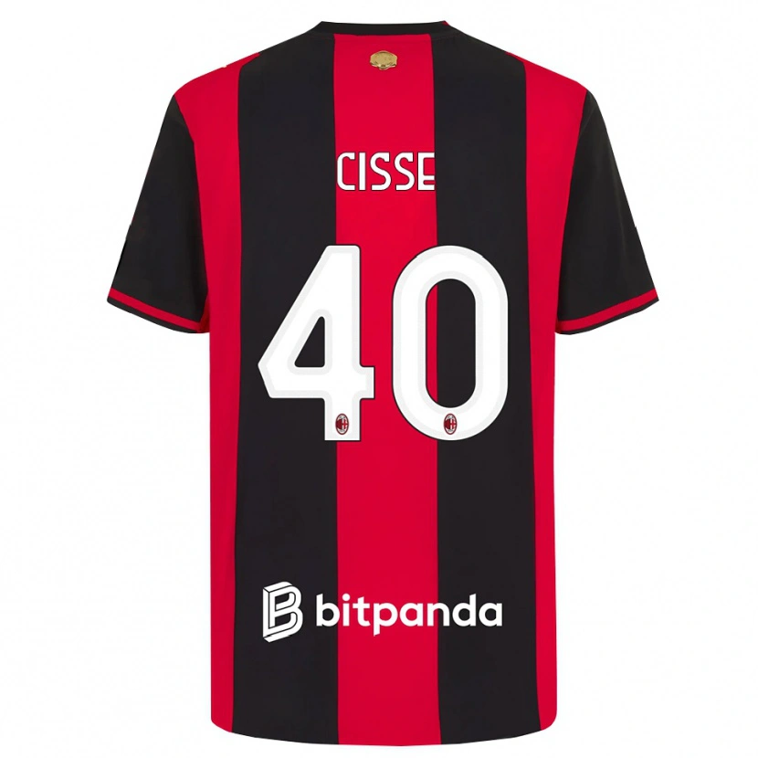 Danxen Enfant Maillot El Hadji Malick Cissé #40 Rouge Noir Blanc Tenues Domicile 2026/27 T-Shirt