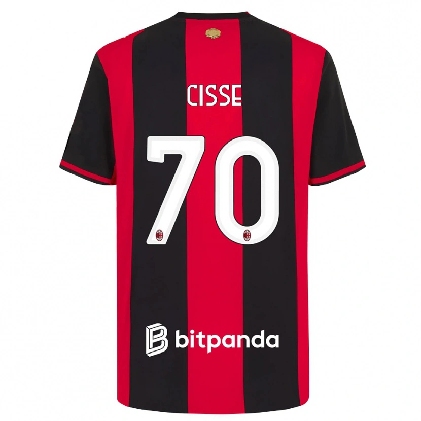 Danxen Enfant Maillot Alphadjo Cissè #70 Rouge Noir Blanc Tenues Domicile 2026/27 T-Shirt