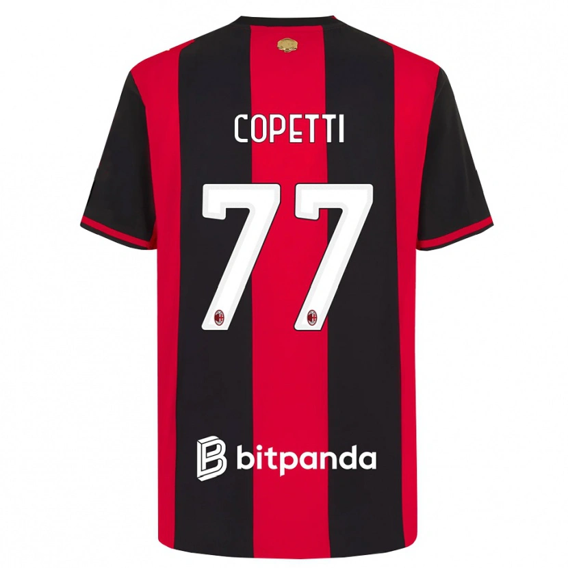 Danxen Enfant Maillot Matilde Copetti #77 Rouge Noir Blanc Tenues Domicile 2026/27 T-Shirt