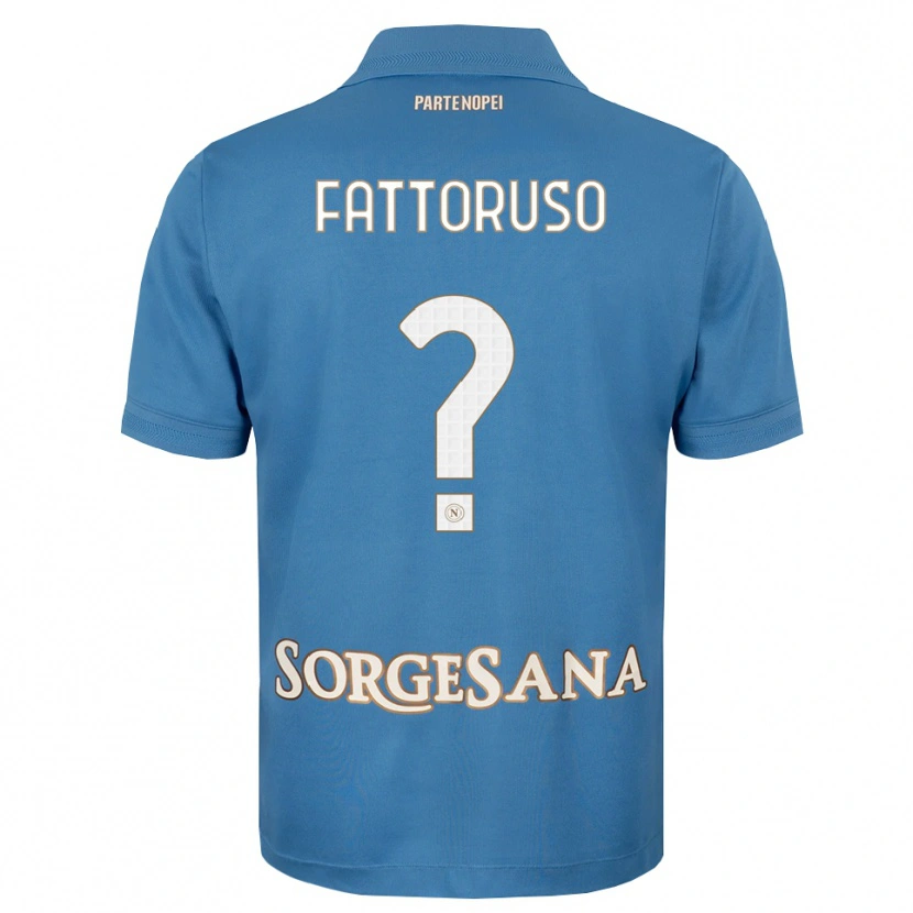 Danxen Enfant Maillot Francesco Fattoruso #0 Bleu Brumeux Blanc Tenues Domicile 2026/27 T-Shirt