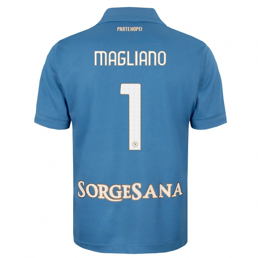 Danxen Enfant Maillot Mattia Magliano #1 Bleu Brumeux Blanc Tenues Domicile 2026/27 T-Shirt